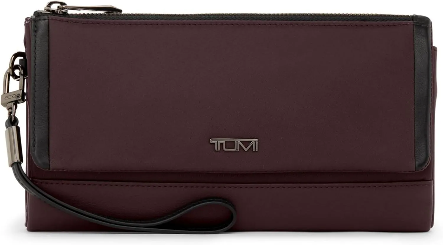 TUMI - Voyageur Travel Wallet - Wristlet Wallet with Passport, Cash & Card Holders - Zipper Wallet for Women - With Gift Box - Deep Plum