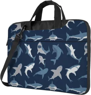 Underwater Shark Sea Animal Marine Wildlife Sleek 13-15.6 Inch Laptop Bag For Man And Women, Computer Messenger Bag, Trendy Shoulder Strap Design