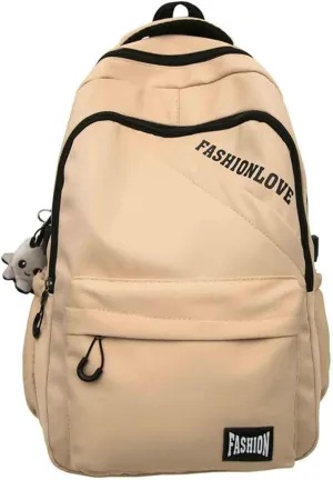 Unisex couple style casual simple versatile backpack for business, outdoor sports, work, travel, laptop bag (Khaki)