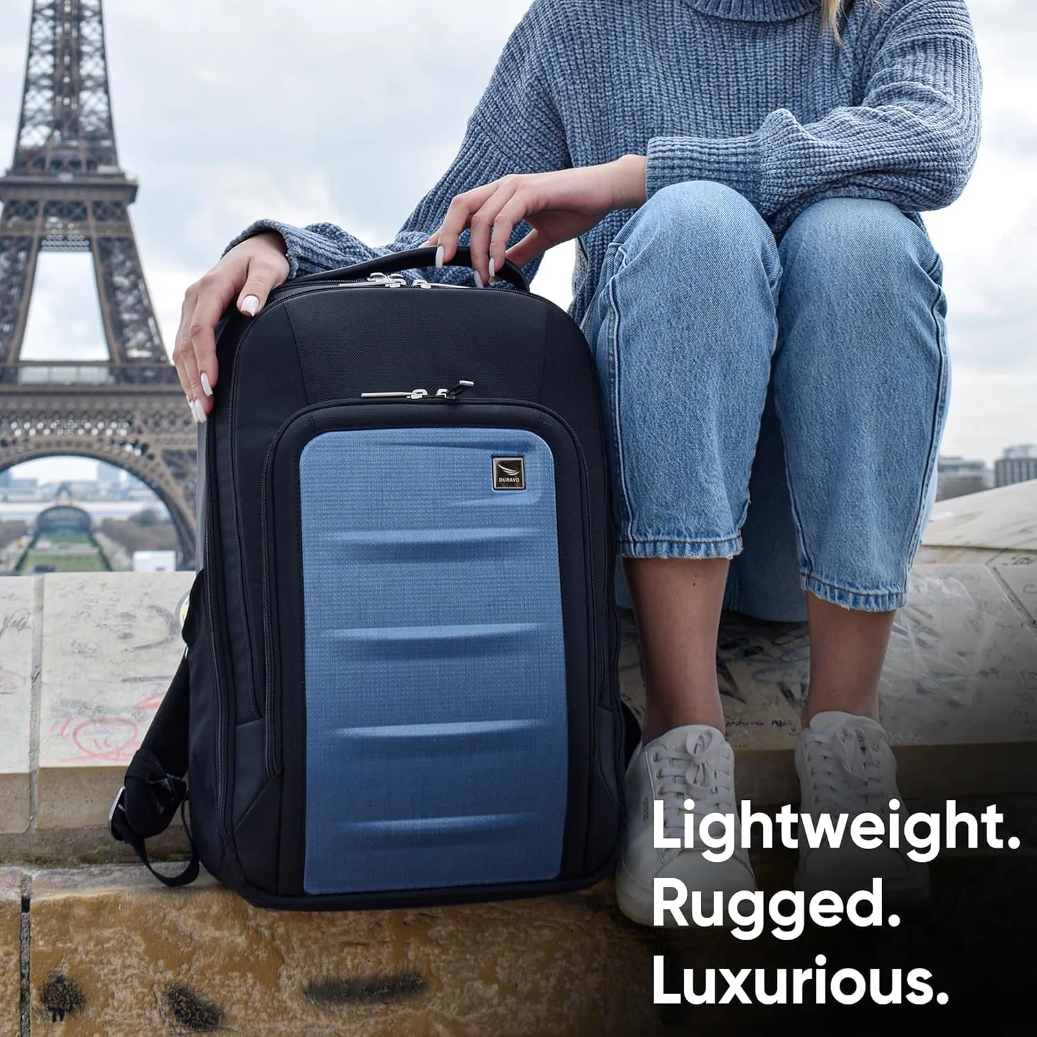 Venture Full Laptop Backpack, Durable, Sleek, Flight Approved, Fits Up to 17" Laptop, Breathable, Lightweight (Blue, Full)