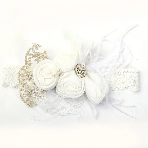 Vintage Flower Headband Baby Girls Headwraps Newborn Photography Props