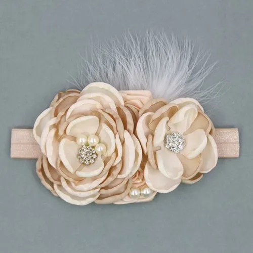 Vintage Flower Headband Baby Girls Headwraps Newborn Photography Props
