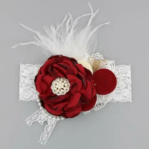 Vintage Flower Headband Baby Girls Headwraps Newborn Photography Props