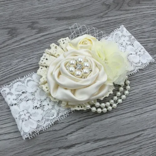 Vintage Flower Headband Baby Girls Headwraps Newborn Photography Props