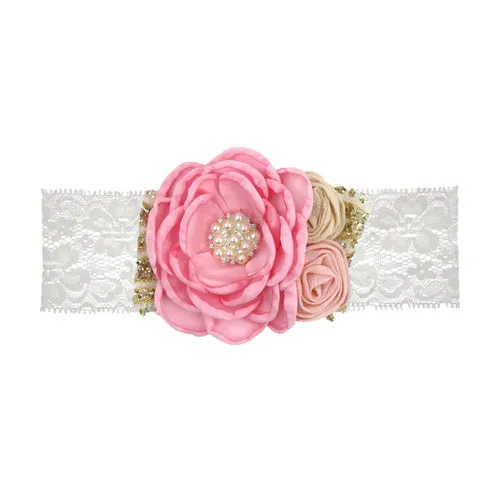 Vintage Flower Headband Baby Girls Headwraps Newborn Photography Props