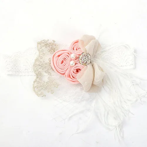 Vintage Flower Headband Baby Girls Headwraps Newborn Photography Props