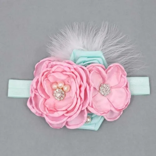 Vintage Flower Headband Baby Girls Headwraps Newborn Photography Props