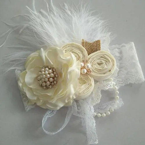 Vintage Flower Headband Baby Girls Headwraps Newborn Photography Props