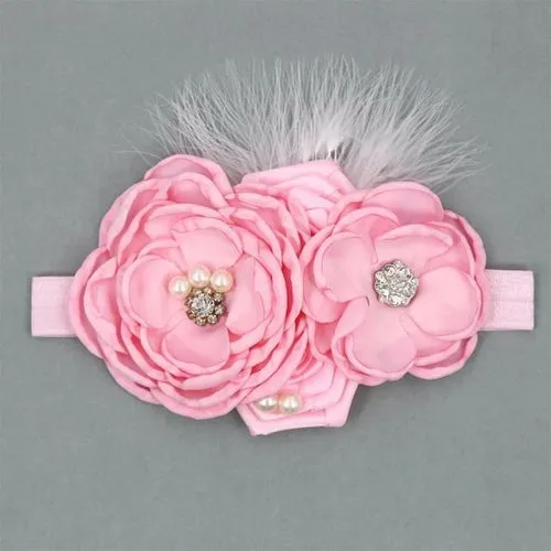 Vintage Flower Headband Baby Girls Headwraps Newborn Photography Props