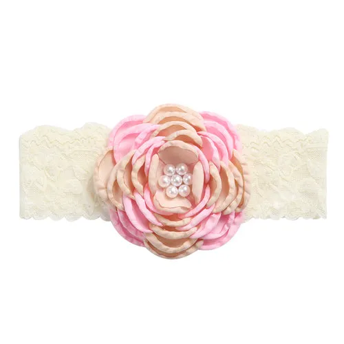 Vintage Flower Headband Baby Girls Headwraps Newborn Photography Props