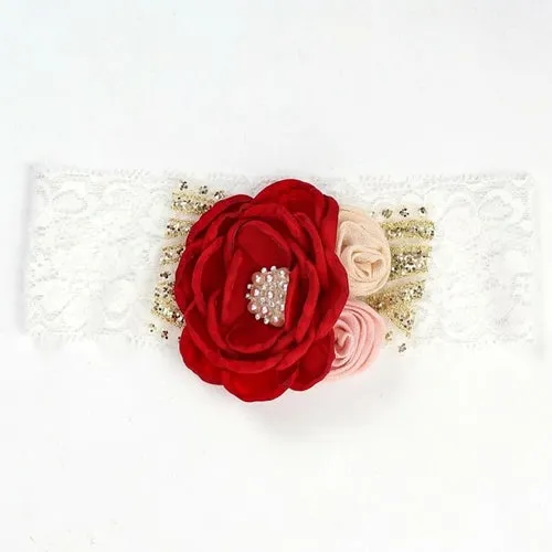 Vintage Flower Headband Baby Girls Headwraps Newborn Photography Props