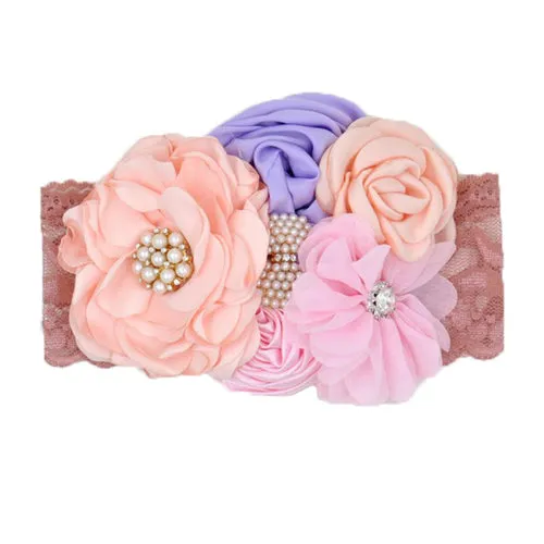 Vintage Flower Headband Baby Girls Headwraps Newborn Photography Props