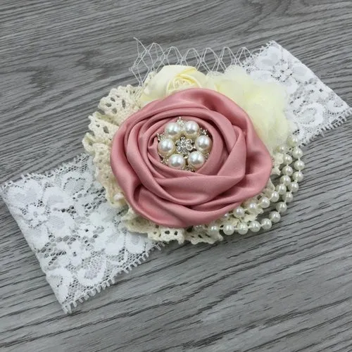 Vintage Flower Headband Baby Girls Headwraps Newborn Photography Props