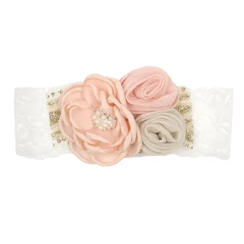 Vintage Flower Headband Baby Girls Headwraps Newborn Photography Props