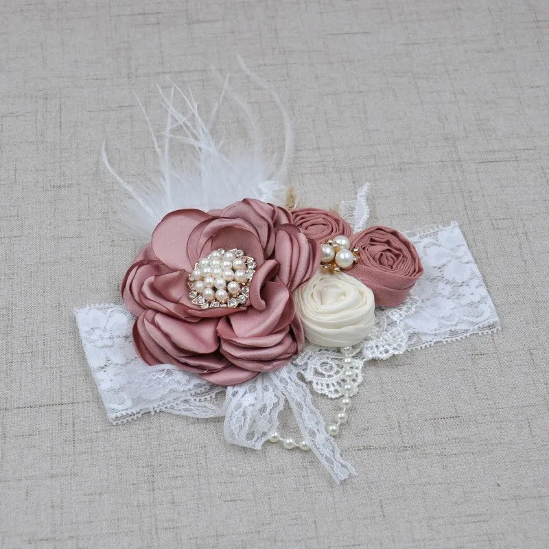 Vintage Flower Headband Baby Girls Headwraps Newborn Photography Props