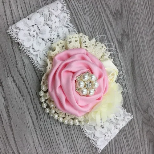 Vintage Flower Headband Baby Girls Headwraps Newborn Photography Props