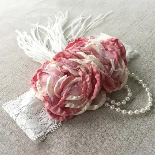 Vintage Flower Headband Baby Girls Headwraps Newborn Photography Props
