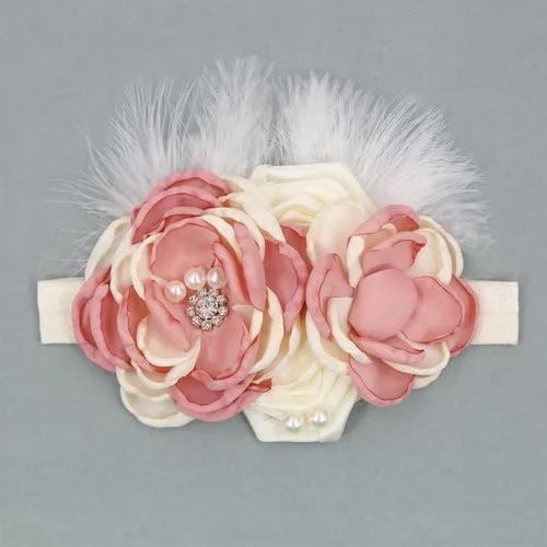 Vintage Flower Headband Baby Girls Headwraps Newborn Photography Props