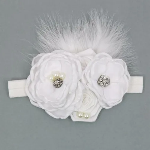 Vintage Flower Headband Baby Girls Headwraps Newborn Photography Props
