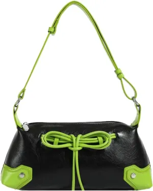 Vintage Hobo Bags for Women Bow Tie Crossbody Bags for Women Y2k Satchel Handbag Shoulder Bag Top Handle Purse Clutch