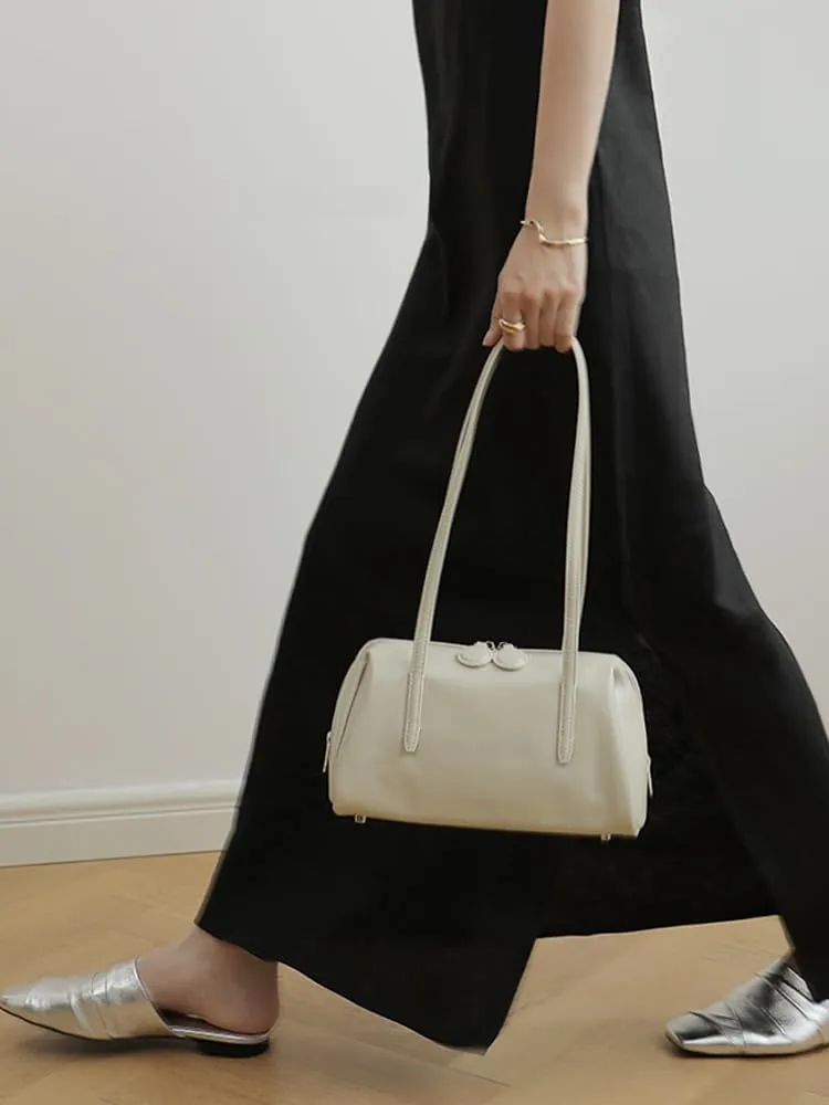 Vintage Leather Niche Handbag Totes Pillow Bag Oil Wax Shoulder Armpit Bag Clutch Versatile Chic Purse Luxury Elegant