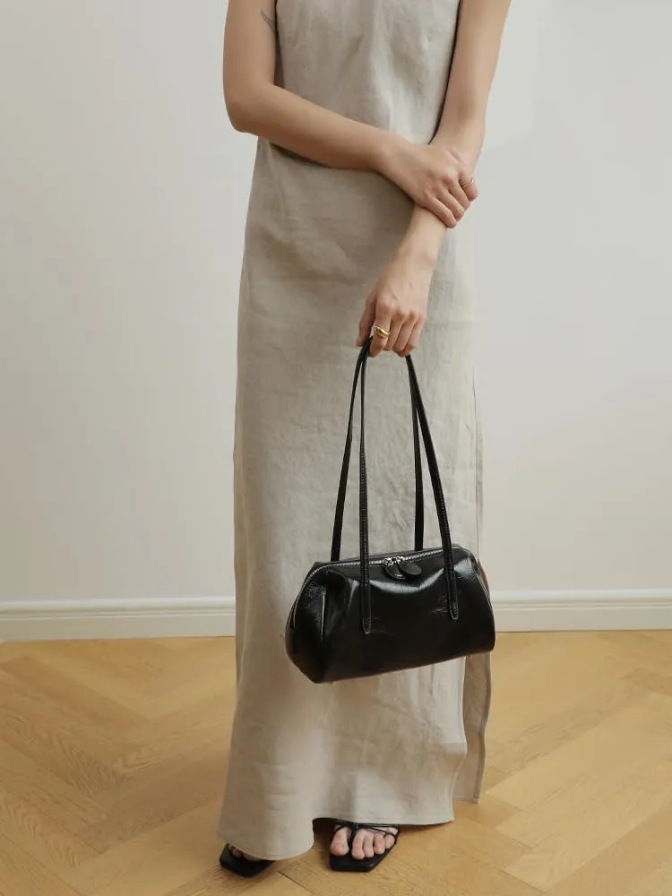Vintage Leather Niche Handbag Totes Pillow Bag Oil Wax Shoulder Armpit Bag Clutch Versatile Chic Purse Luxury Elegant