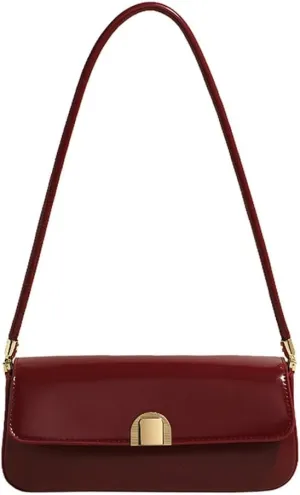 Vintage Trendy Purses for Women 2025 Aesthetic Hand Bags PU Leather Shoulder Bag for Women Versatile Hobo Bag Square Bag