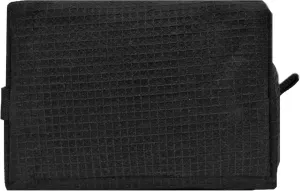 Waffle Weave Cosmetic Bags, Large (Black)