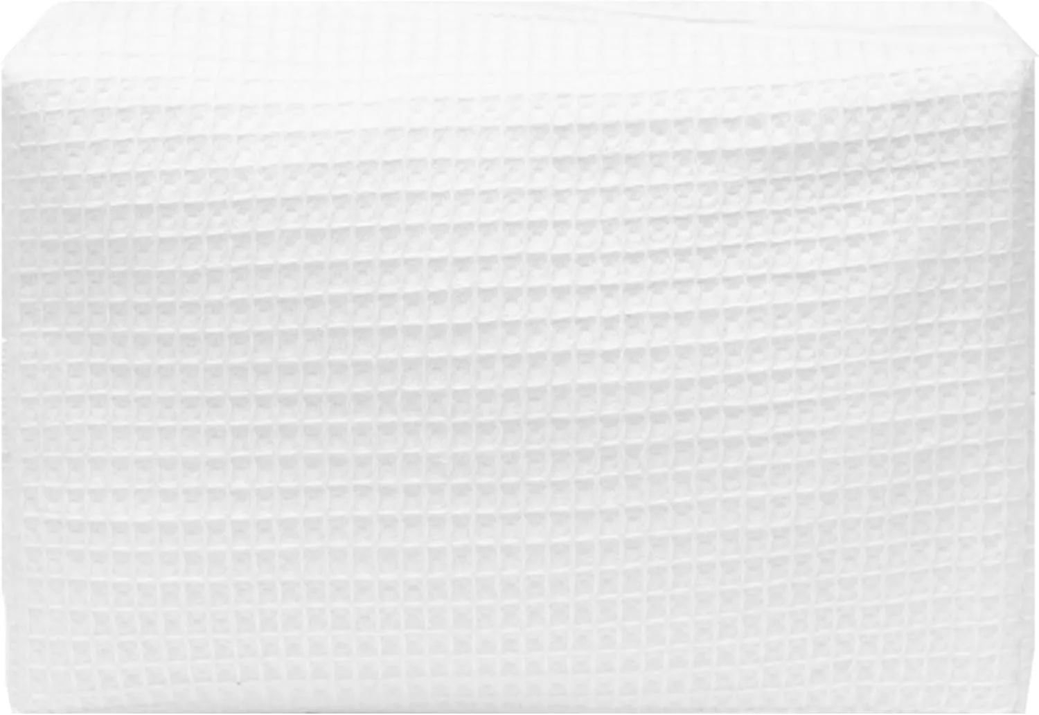 Waffle Weave Cosmetic Bags, Large (White)