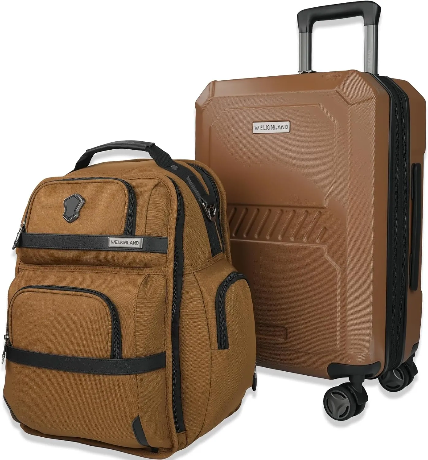 WELKINLAND 20 Inch Carry On Luggage And 24H Business Laptop Backpack Bundle-Comfortable & Safe Travel