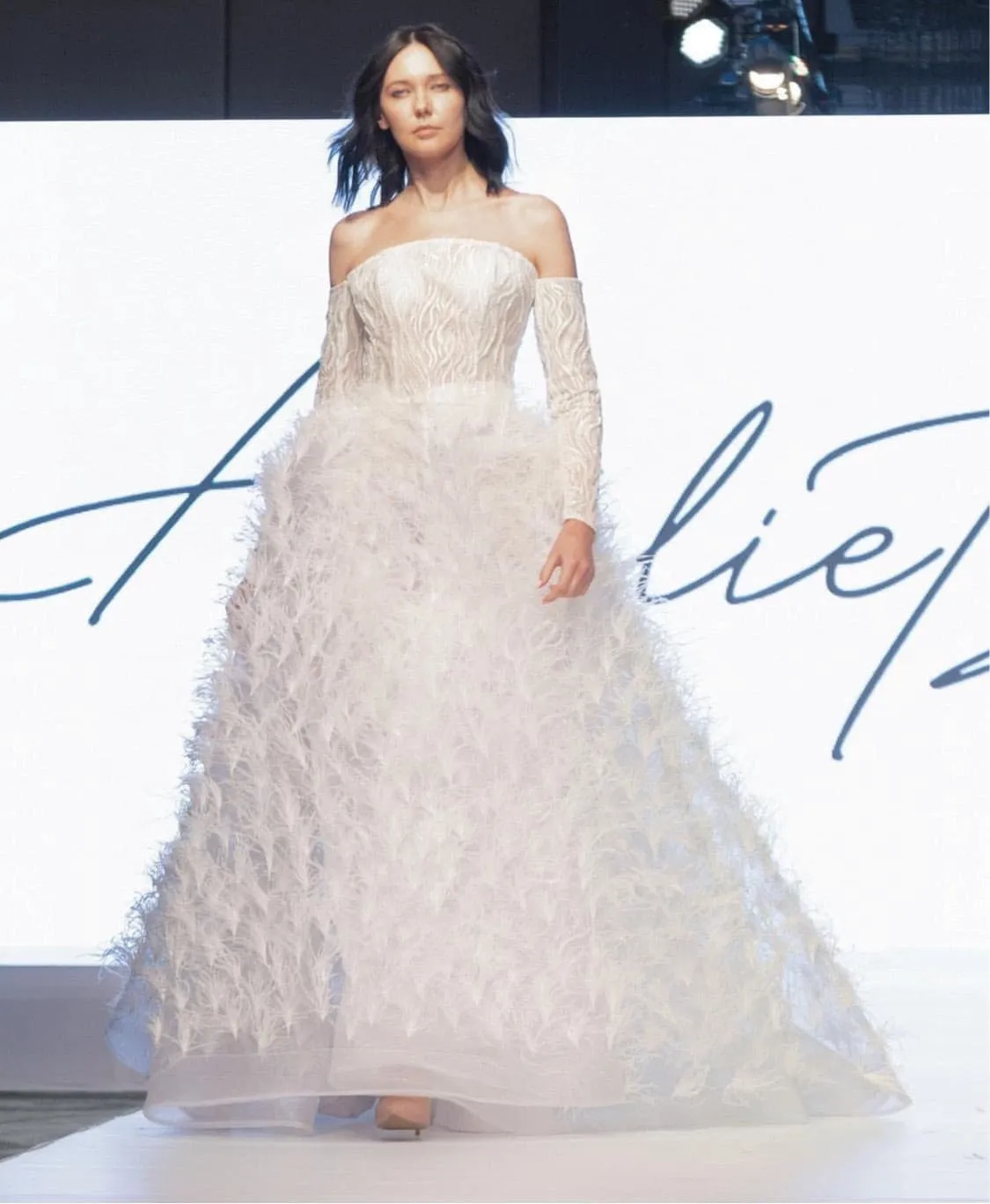 White Swan Feather Gown