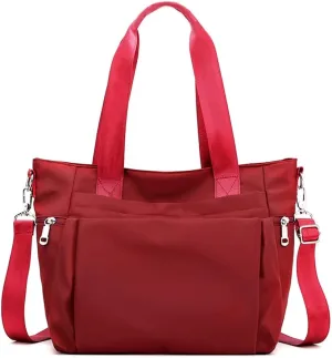 Women Nylon Tote Bag Water resistant Multi-function Shoulder Handbag Light Travel Messenger Bags