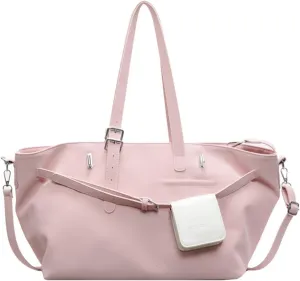 Women Soft PU Leather Crossbody Bag Retro Large Tote Handbag Versatile Hobo Shoulder Purse Travel Work