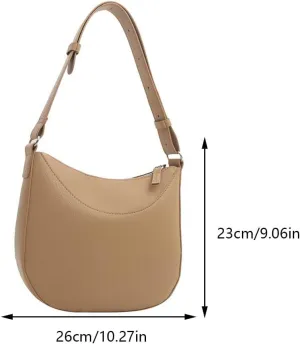 Women Vintage Shoulder Bag Solid Color Versatile Satchel Bag Large Capacity Fashion Tote Handbag Female Daily Dating