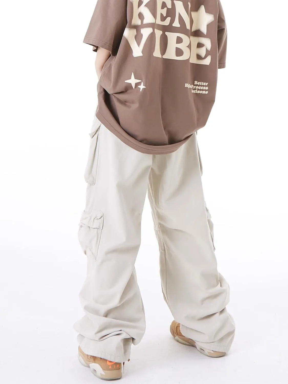 Women's Baggy Cargo Pants Y2K Clothing Multi-Pocket Relaxed Fit Jeans Fairy Grunge Clothes Alt Emo Streetwear