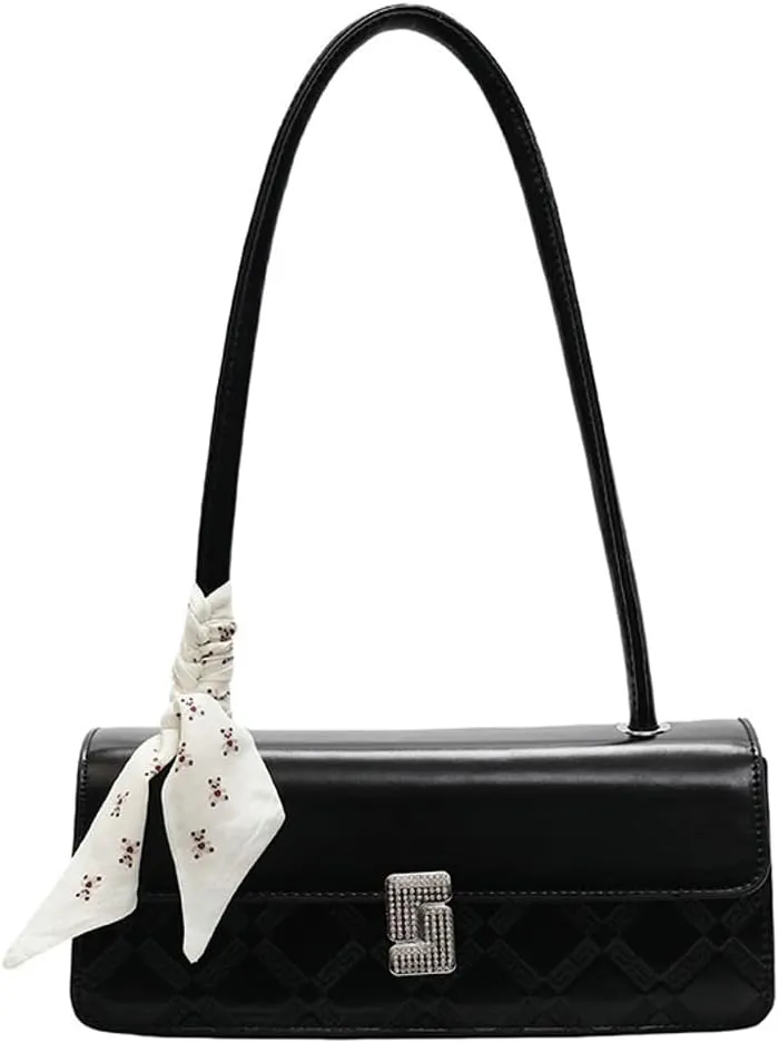 Women's Fashionable Handbag with Ribbon Decoration: Versatile Shoulder and Underarm Carry