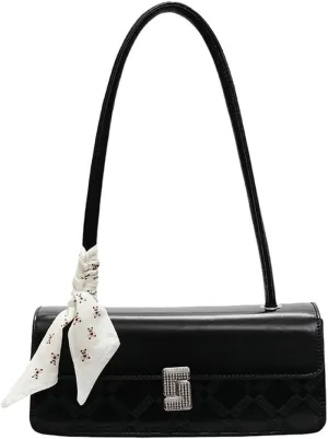 Women's Fashionable Handbag with Ribbon Decoration: Versatile Shoulder and Underarm Carry
