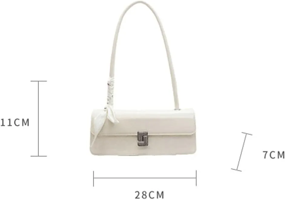 Women's Fashionable Handbag with Ribbon Decoration: Versatile Shoulder and Underarm Carry