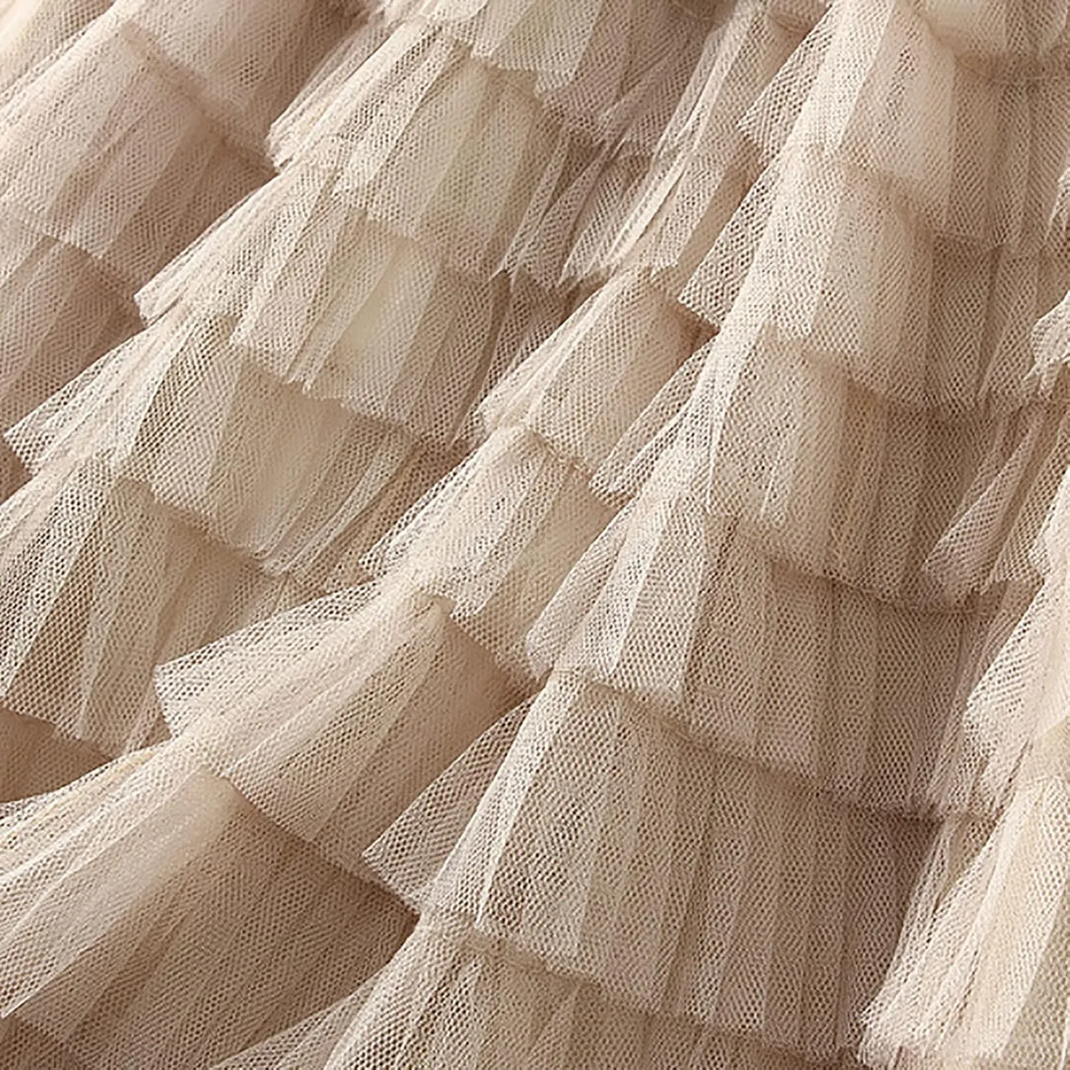 Women's Pleated A-Lined Skirts 2024 Summer Versatile High Waisted Midi Skirt Multi-Layer Puffer Flared Cake Skirt
