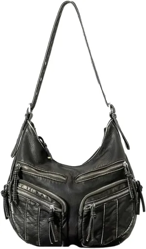 Y2k Crossbody Bags for Women Punk Hobo Bags for Women Vintage Satchel Handbag Large Messenger Bag Purse Carryall Trendy